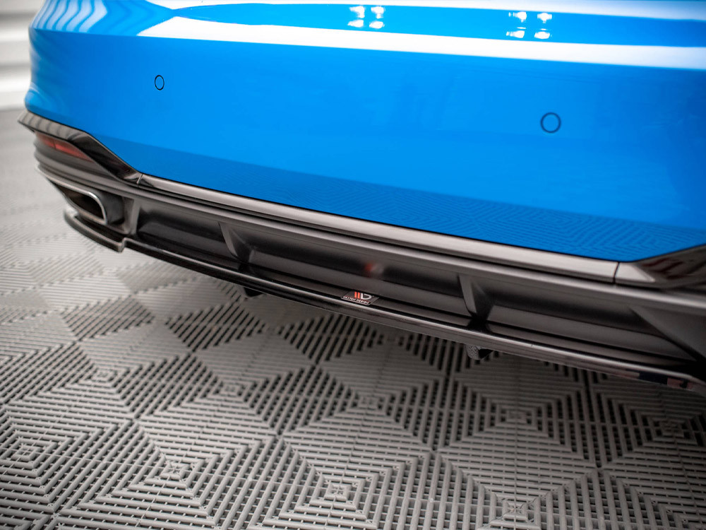 Maxton Central Rear Splitter (Vertical Bars) Audi A5 S-Line F5 Facelift