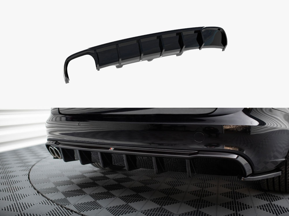Maxton Rear Valance Audi A6 Avant C7 (Single side dual exhaust version)