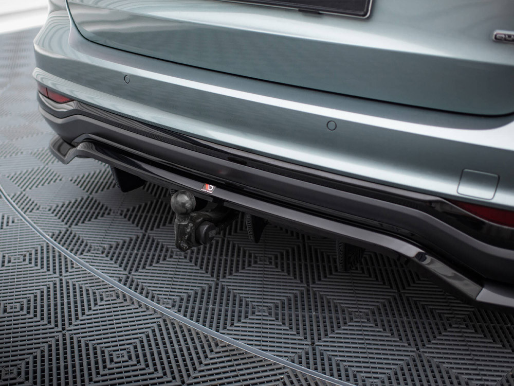 Maxton Central Rear Splitter (Vertical Bars) Audi A6 Allroad C8