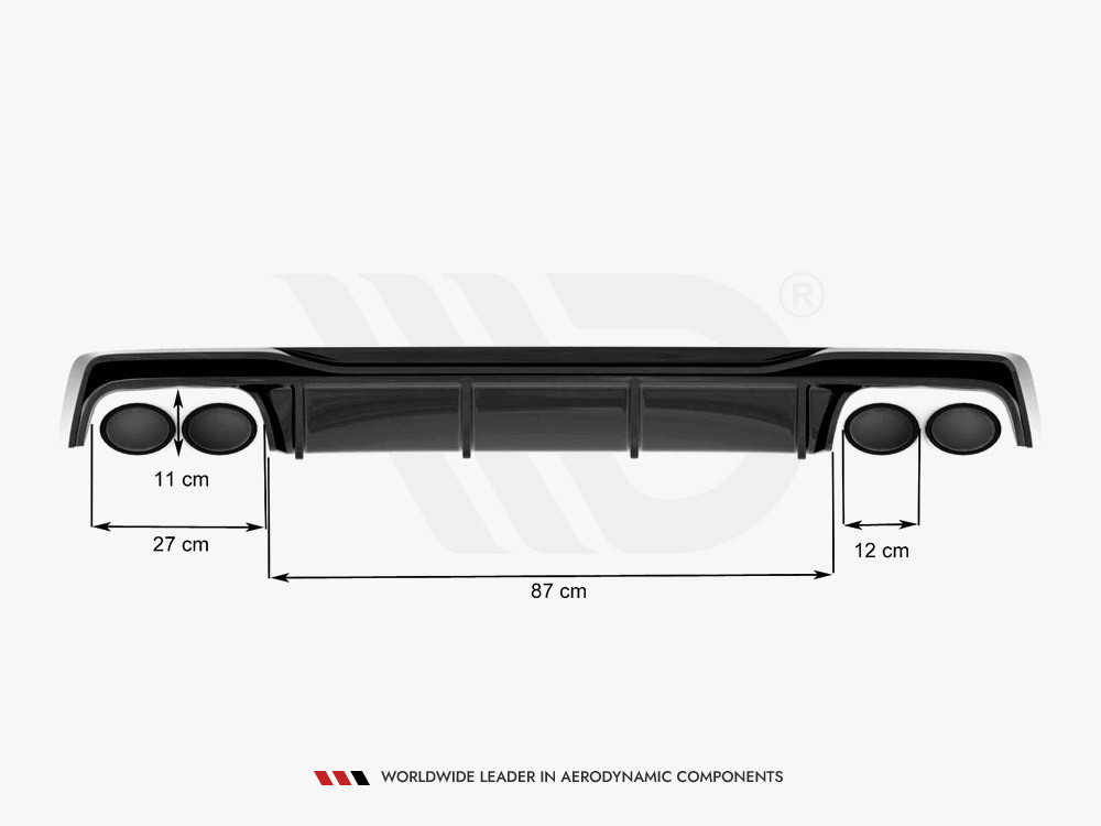 Maxton Rear Valance Audi S6 / A6 S-Line C8 Maxton Rear Valance Audi S6 / A6 S-Line C8