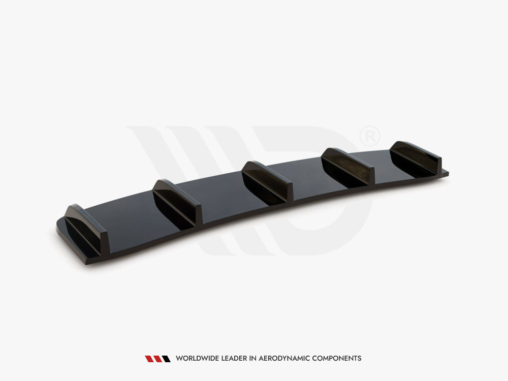 Maxton Central Rear Splitter (Vertical Bars) Audi A7 S-Line Facelift