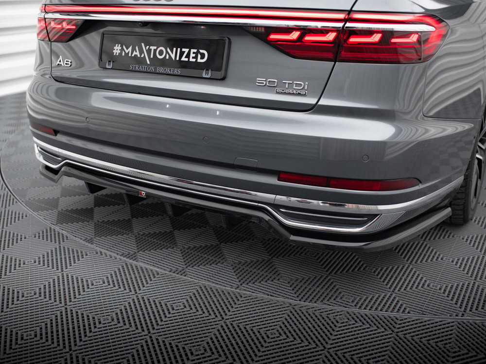 Maxton Central Rear Splitter (Vertical Bars) Audi A8 D5 Maxton Central Rear Splitter (Vertical Bars) Audi A8 D5