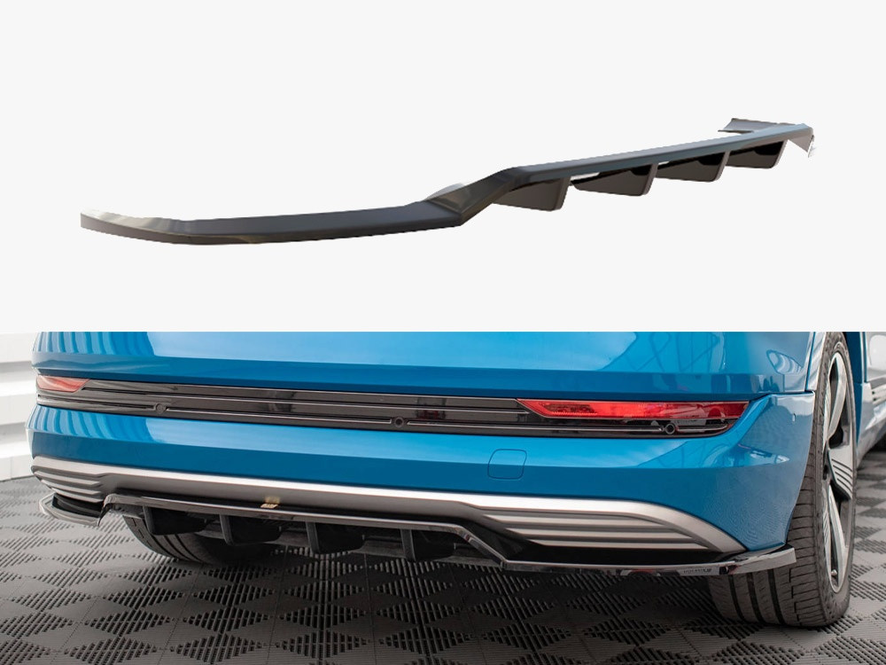Maxton Central Rear Splitter (Vertical Bars) Audi e-Tron