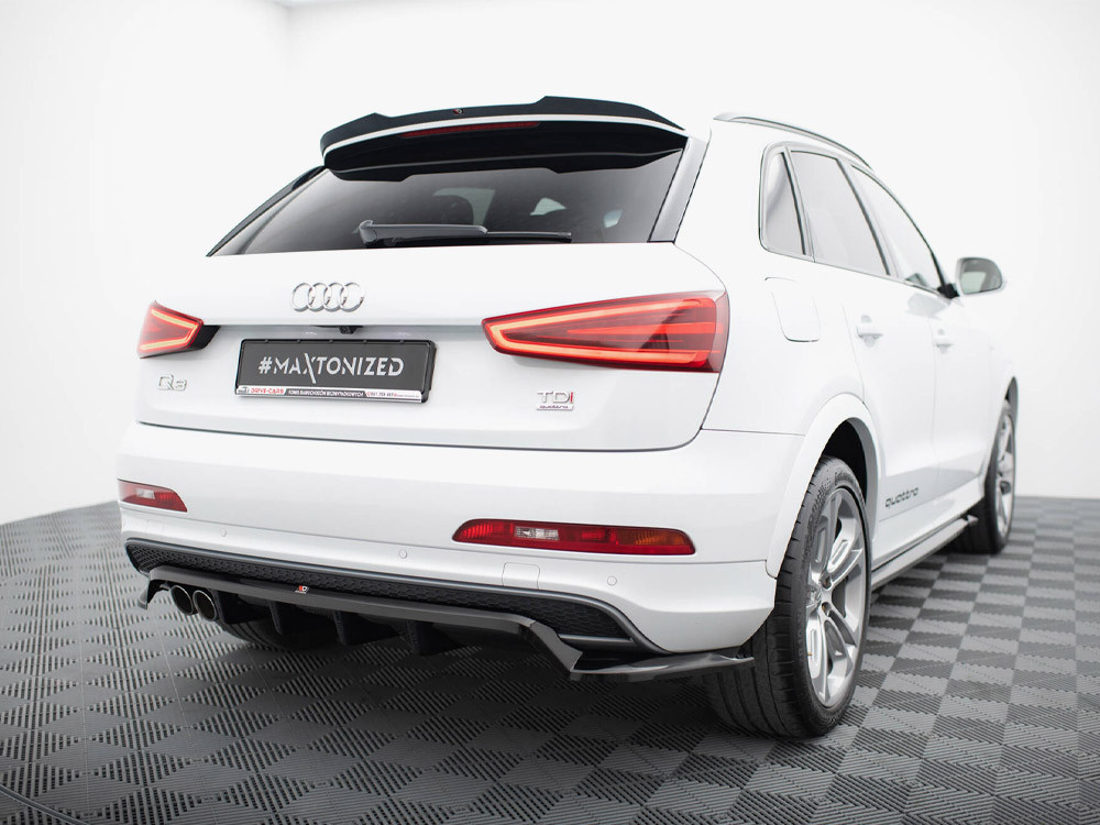 Maxton Rear Splitter (Vertical Bars) Audi Q3 S-Line 8U Maxton Rear Splitter (Vertical Bars) Audi Q3 S-Line 8U