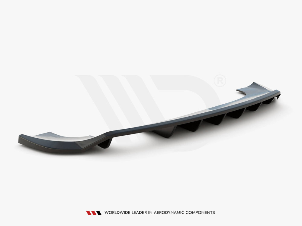 Maxton Central Rear Splitter (Vertical Bars) Audi Q3 Sport 8U Facelift
