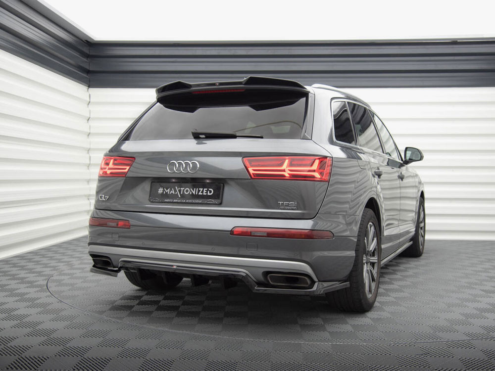 Maxton Central Rear Splitter (Vertical Bars) Audi Q7 Mk2