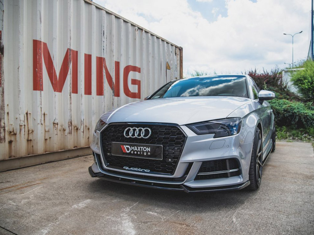 Maxton Front Splitter V.3 Audi S3 / A3 S-Line 8V Facelift Sedan (2016-2020) Maxton Front Splitter V.3 Audi S3 / A3 S-Line 8V Facelift Sedan (2016-2020)