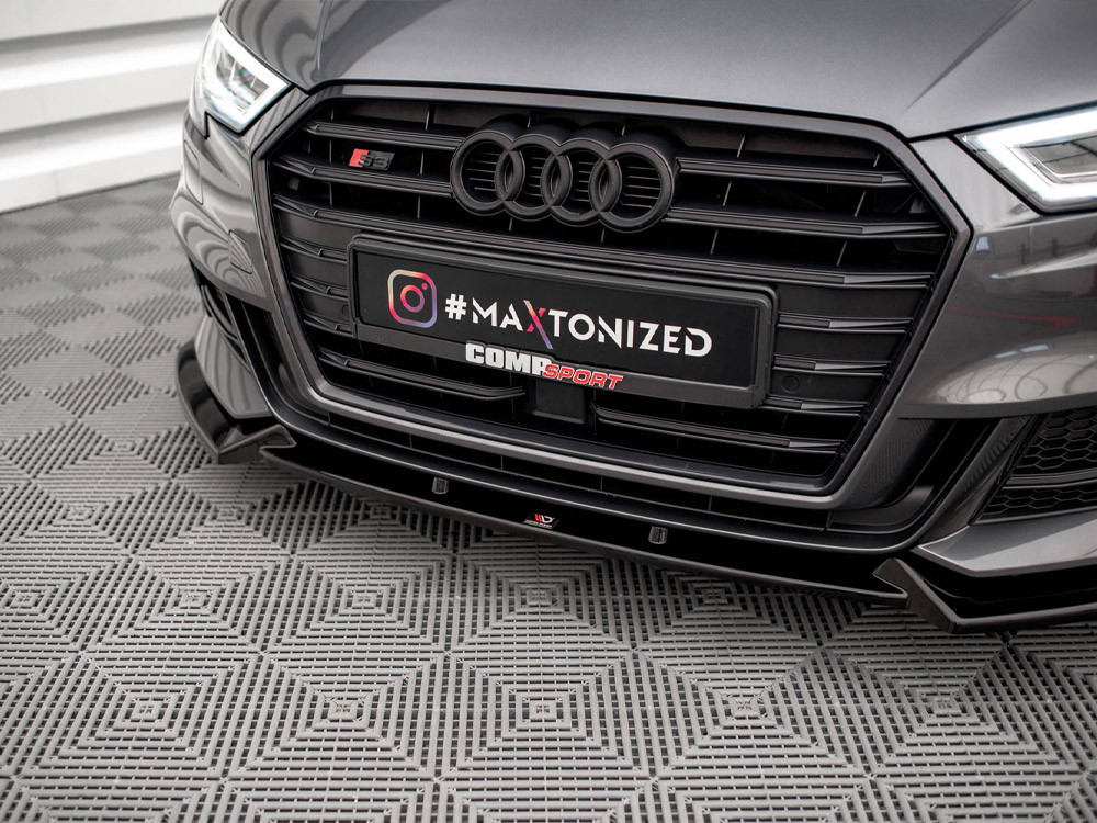 Maxton Front Splitter V.1 Audi S3 / A3 S-Line Sportback 8V Facelift