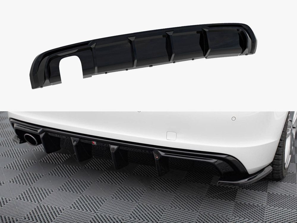 Maxton Rear Valance Audi A3 S-Line Sportback 8V (Version with single exhaust tips on one side) Maxton Rear Valance Audi A3 S-Line Sportback 8V (Version with single exhaust tips on one side)