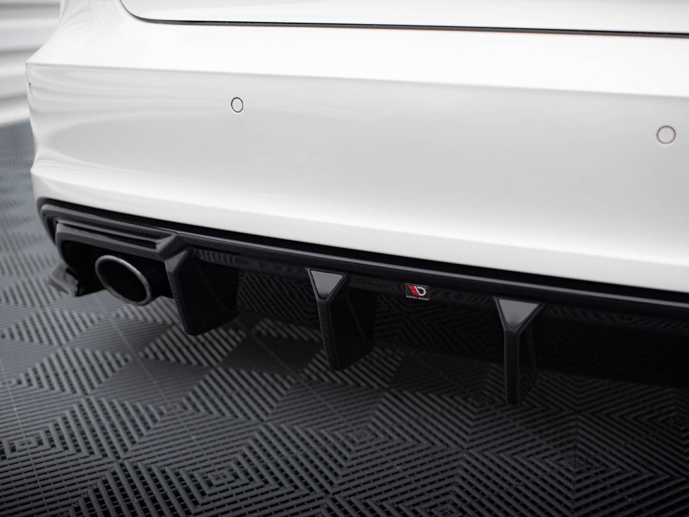Maxton Rear Valance Audi A3 S-Line Sportback 8V (Version with single exhaust tips on one side) Maxton Rear Valance Audi A3 S-Line Sportback 8V (Version with single exhaust tips on one side)