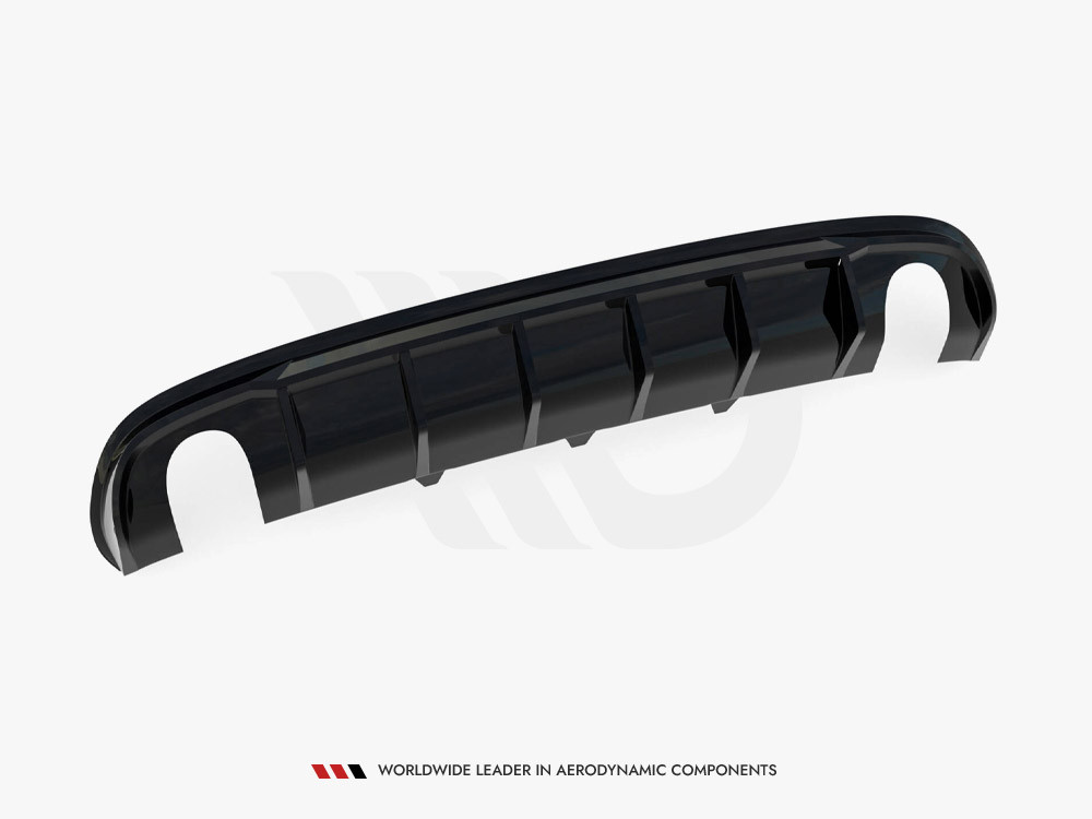 Maxton Rear Valance Audi A4 S-Line Sedan B8 (Version with single exhaust tips on both sides)
