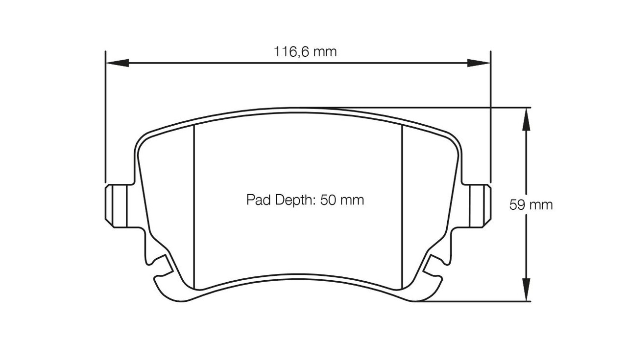 Pagid E8039 RS19 Rear Pads - Audi S4 / S5 B8 330mm