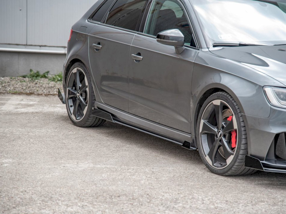 Maxton Street PRO Side Skirts Diffusers + Flaps Audi RS3 8V Sportback