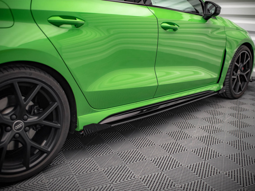 Maxton Street PRO Side Skirts Diffusers + Flaps Audi RS3 Sedan 8Y
