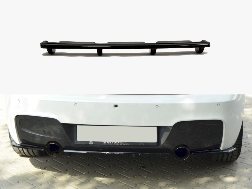 Maxton Central Rear Splitter (Vertical Bars) BMW 1 F20 / F21