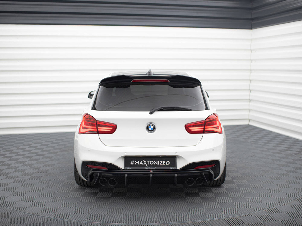 Maxton Rear Valance V.3 BMW 1 M-Pack / M140i F20 Facelift (Version with dual exhausts on both sides) Maxton Rear Valance V.3 BMW 1 M-Pack / M140i F20 Facelift (Version with dual exhausts on both sides)