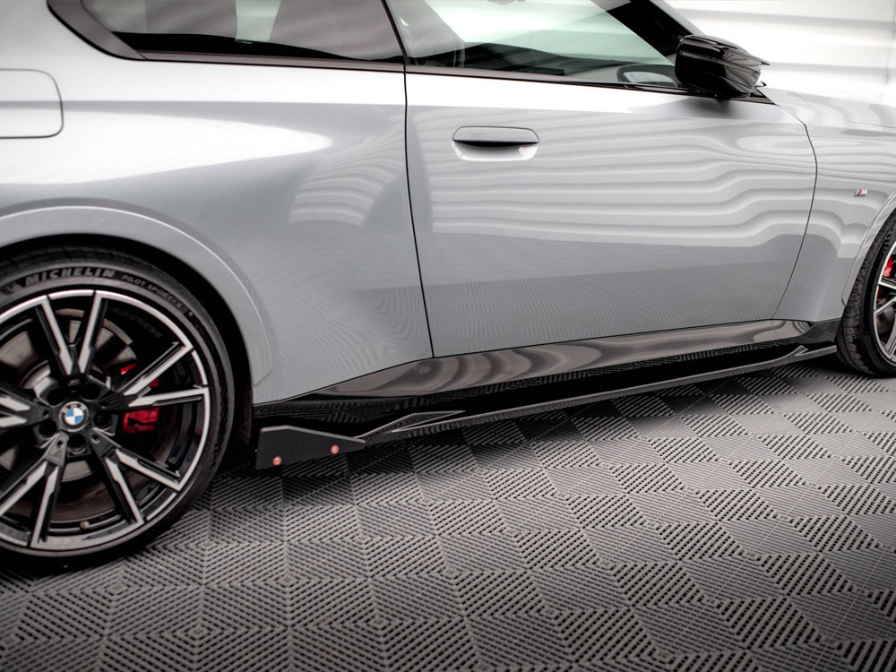 Maxton Side Skirts Diffusers V.2 + Flaps BMW 2 Coupe M-Pack / M240i G42 Maxton Side Skirts Diffusers V.2 + Flaps BMW 2 Coupe M-Pack / M240i G42
