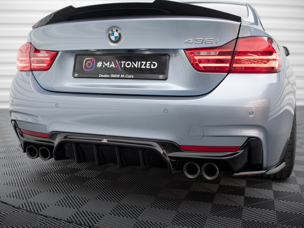 Maxton Rear Valance BMW 4 Coupe / Gran Coupe / Cabrio M-Pack F32 / F36 / F33 (Version with dual exhausts on both sides)