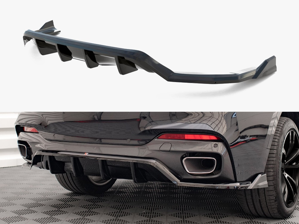 Maxton Central Rear Splitter (Vertical Bars) BMW X6 M Sport F16 Maxton Central Rear Splitter (Vertical Bars) BMW X6 M Sport F16