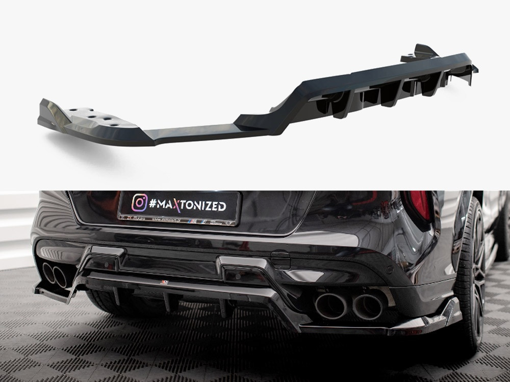 Maxton Central Rear Splitter (Vertical Bars) BMW X6 M F96 Maxton Central Rear Splitter (Vertical Bars) BMW X6 M F96