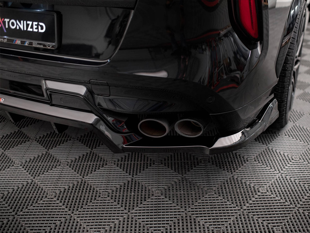 Maxton Central Rear Splitter (Vertical Bars) BMW X6 M F96 Maxton Central Rear Splitter (Vertical Bars) BMW X6 M F96