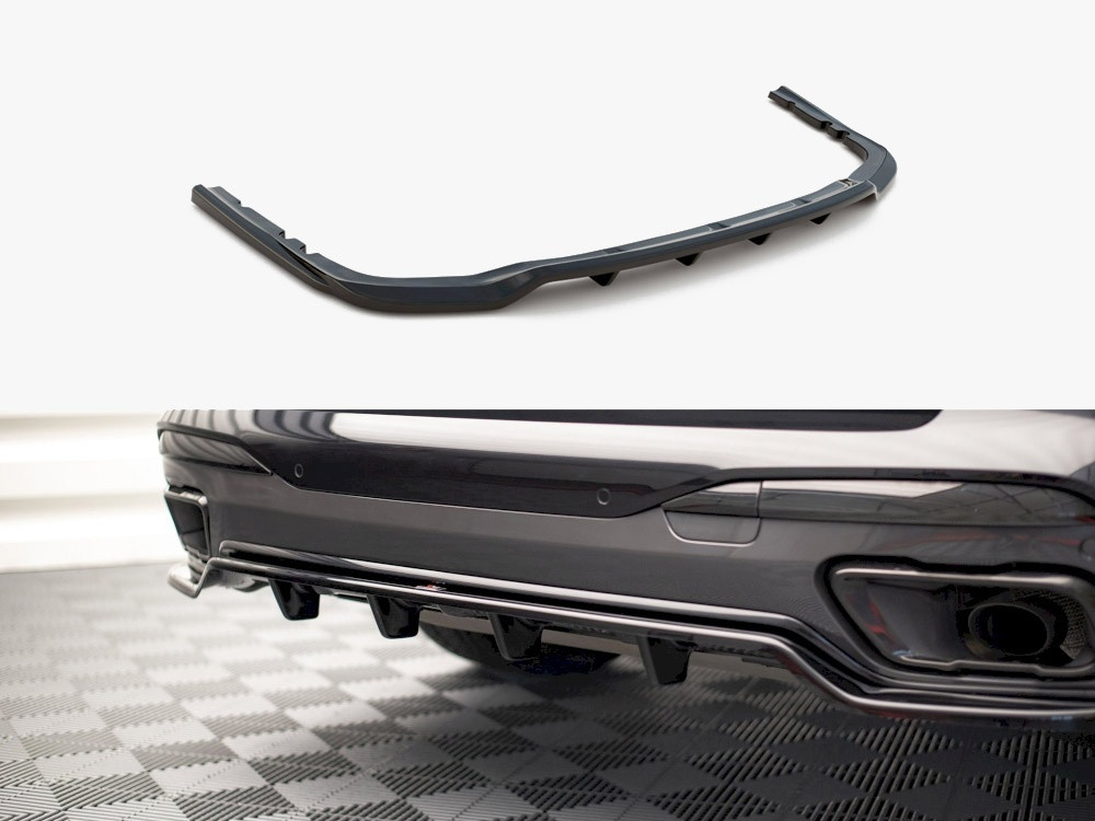Maxton Central Rear Splitter (Vertical Bars) BMW X7 M-Pack G07 Maxton Central Rear Splitter (Vertical Bars) BMW X7 M-Pack G07