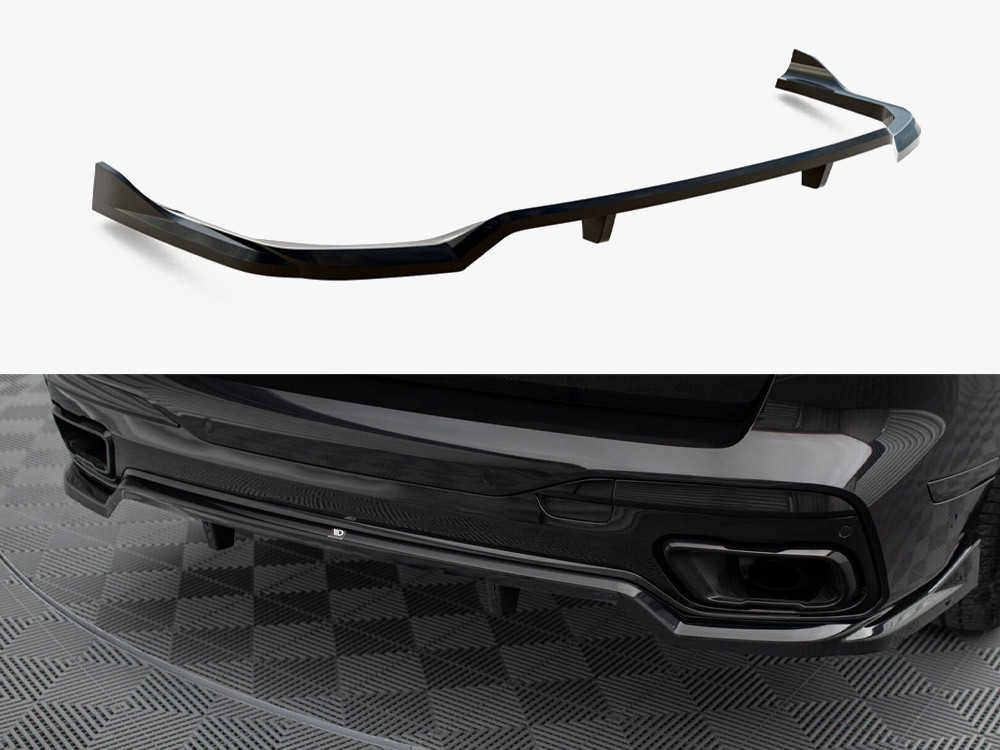Maxton Central Rear Splitter (Vertical Bars) BMW X7 M-Pack G07 Facelift