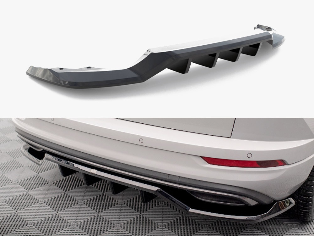 Maxton Rear Splitter (Vertical Bars) Skoda Karoq Sportline Mk1 Facelift