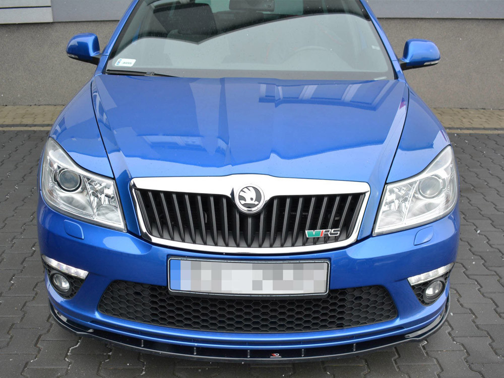 Maxton Front Splitter V.1 Skoda Octavia MK2 VRS Facelift (2008-2013)