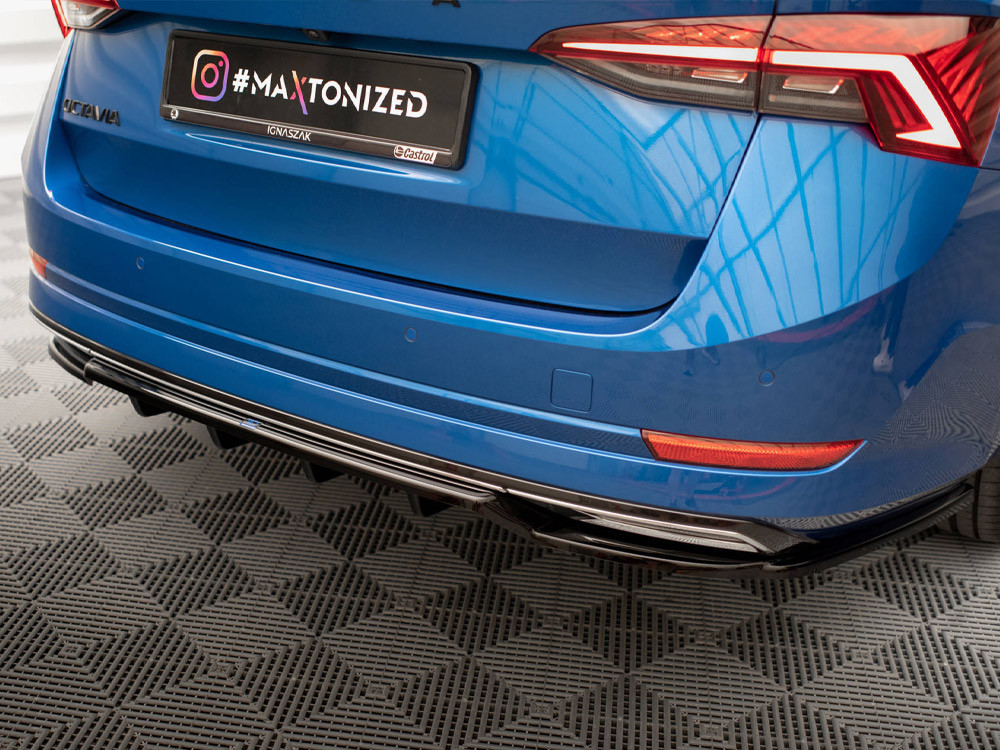 Maxton Rear Splitter (Vertical Bars) Skoda Octavia Sportline Mk4 Maxton Rear Splitter (Vertical Bars) Skoda Octavia Sportline Mk4