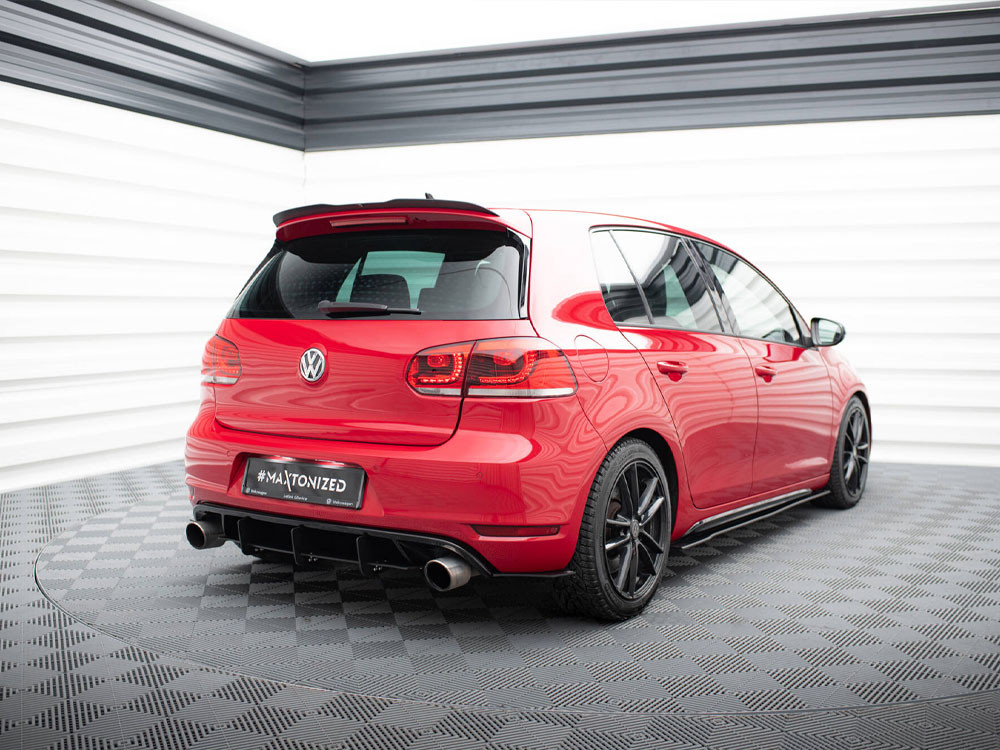 Maxton Rear Diffuser &amp; Rear Side Splitters VW Golf Mk6 GTI / 35TH
