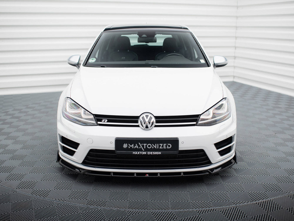 Maxton Front Splitter V.5 + Flaps Volkswagen Golf R / R-Line Mk7 Maxton Front Splitter V.5 + Flaps Volkswagen Golf R / R-Line Mk7