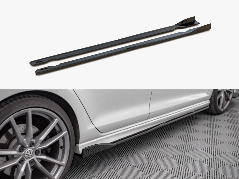 Maxton Side Skirts Diffusers V.2 VW Golf R / R-Line Mk7 Maxton Side Skirts Diffusers V.2 VW Golf R / R-Line Mk7