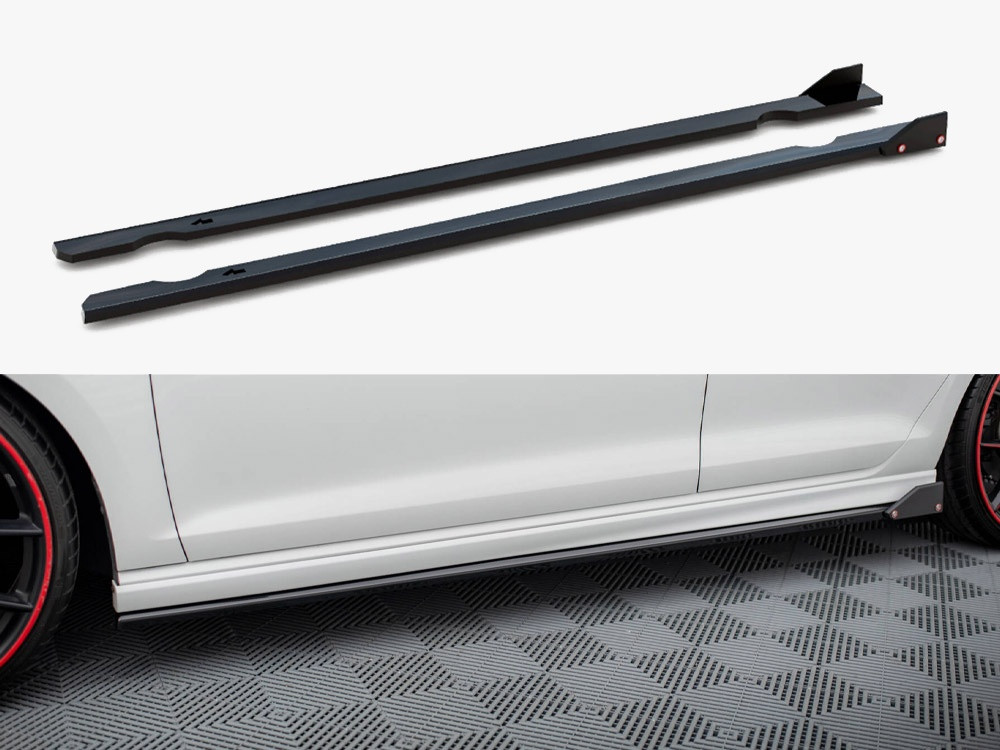 Maxton Side Skirts Diffusers V.3 + Flaps Volkswagen Golf R / R-Line Mk7 Maxton Side Skirts Diffusers V.3 + Flaps Volkswagen Golf R / R-Line Mk7