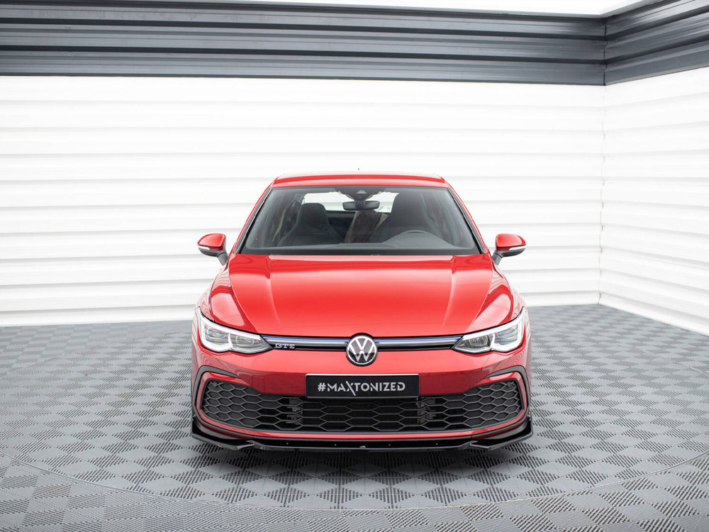 Maxton Front Splitter V.2 + Flaps Volkswagen Golf GTI / GTE / GTD / R-Line Mk8