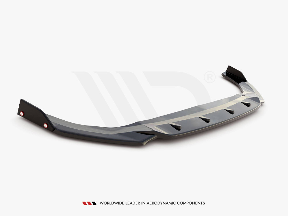 Maxton Front Splitter V.2 + Flaps Volkswagen Golf GTI / GTE / GTD / R-Line Mk8