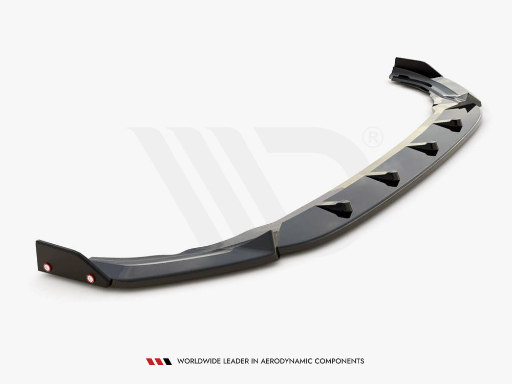 Maxton Front Splitter V.2 + Flaps VW Golf R Mk8