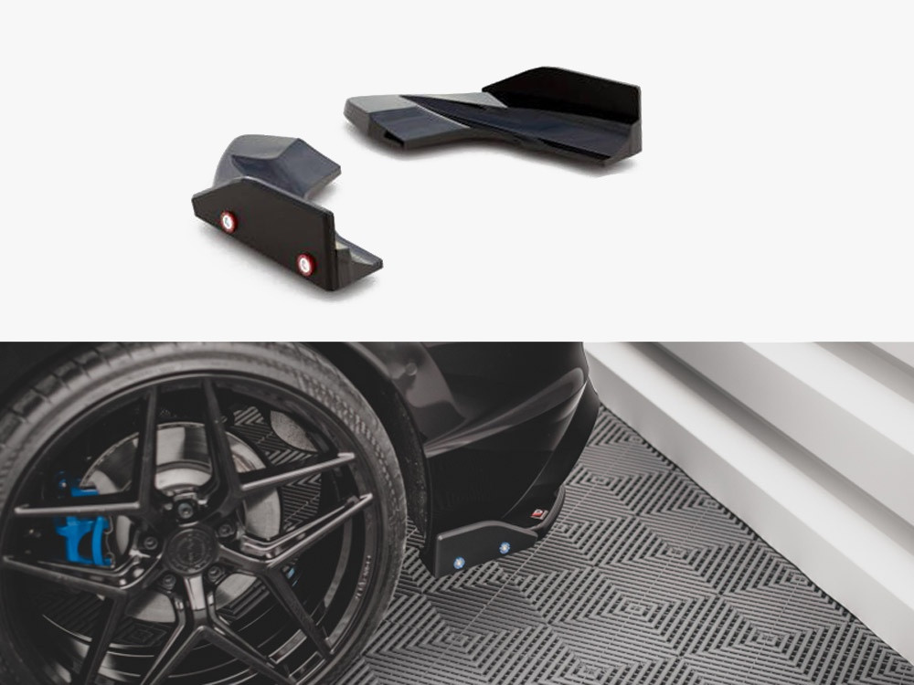 Maxton Rear Side Splitters V.2 + Flaps VW Golf R Mk8