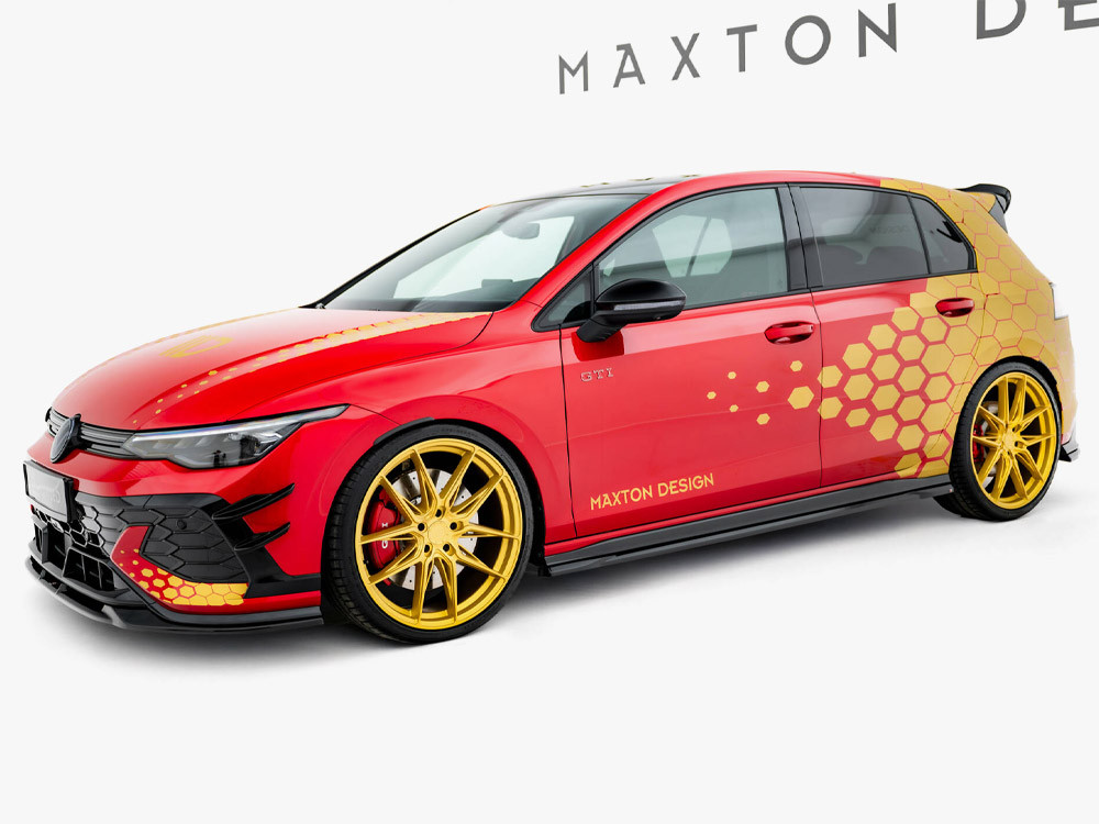 Maxton Side Skirts Diffusers V.1 Volkswagen Golf GTI Clubsport Mk8 Facelift Maxton Side Skirts Diffusers V.1 Volkswagen Golf GTI Clubsport Mk8 Facelift