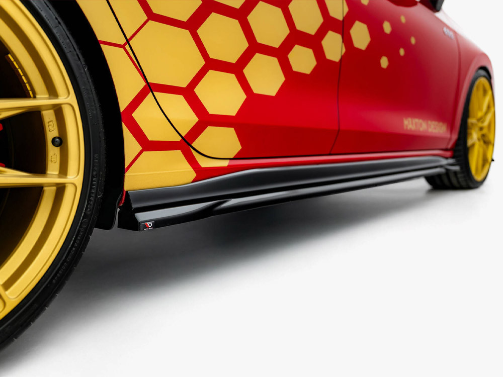 Maxton Side Skirts Diffusers V.1 Volkswagen Golf GTI Clubsport Mk8 Facelift Maxton Side Skirts Diffusers V.1 Volkswagen Golf GTI Clubsport Mk8 Facelift