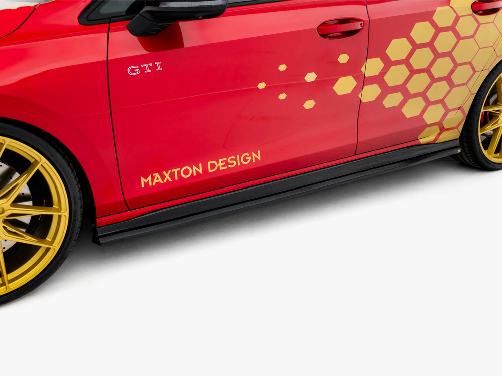 Maxton Side Skirts Diffusers V.2 Volkswagen Golf GTI Clubsport Mk8 Facelift Maxton Side Skirts Diffusers V.2 Volkswagen Golf GTI Clubsport Mk8 Facelift