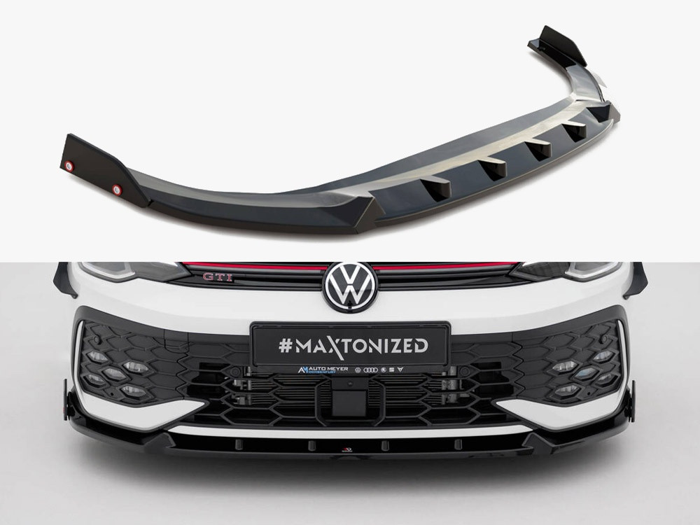 Maxton Front Splitter V.2 + Flaps Volkswagen Golf GTI / GTE / R-Line Mk8 Facelift Maxton Front Splitter V.2 + Flaps Volkswagen Golf GTI / GTE / R-Line Mk8 Facelift