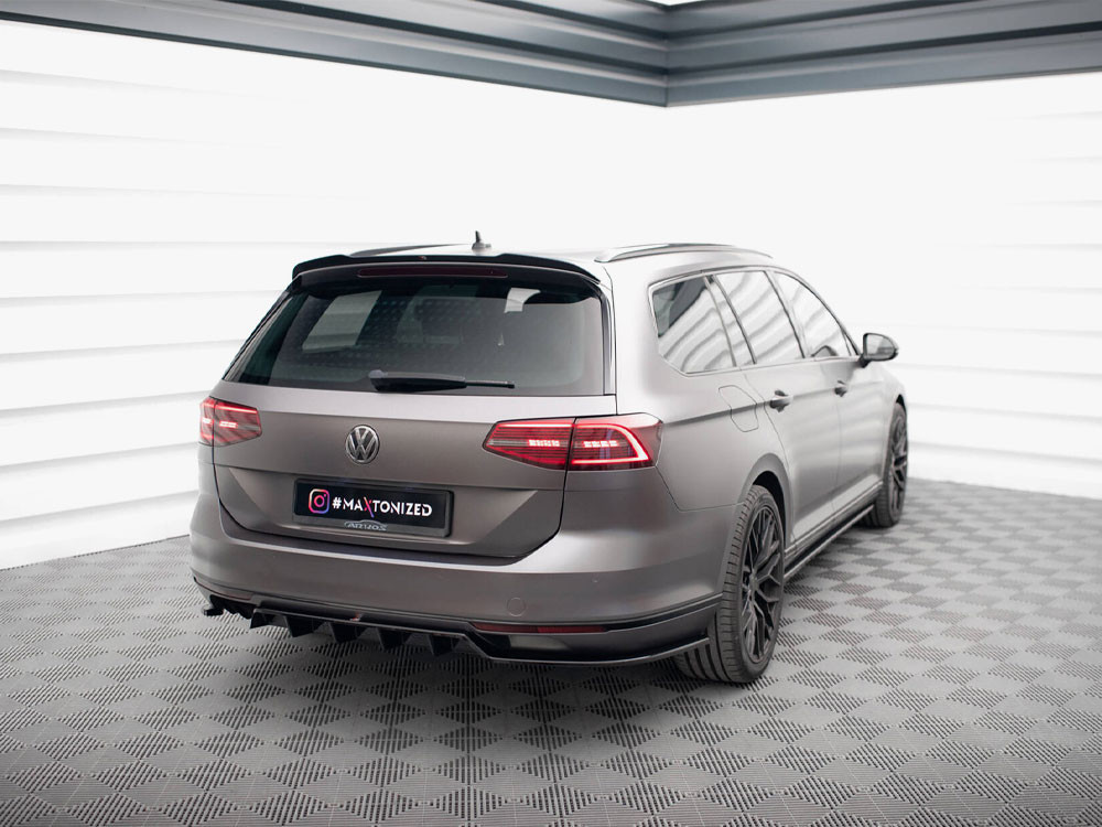 Maxton Rear Splitter (Vertical Bars) Volkswagen Passat R-Line B8 Maxton Rear Splitter (Vertical Bars) Volkswagen Passat R-Line B8