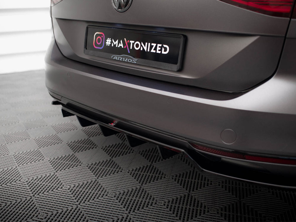 Maxton Rear Splitter (Vertical Bars) Volkswagen Passat R-Line B8 Maxton Rear Splitter (Vertical Bars) Volkswagen Passat R-Line B8