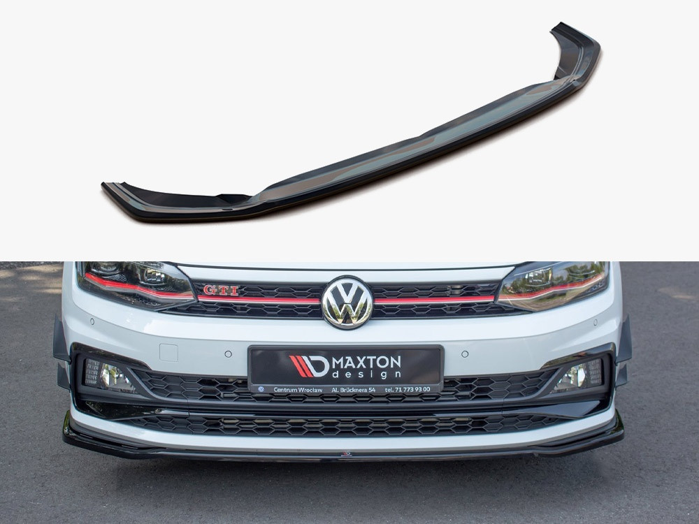 Maxton Front Splitter V.2 Volkswagen Polo GTI / R-Line Mk6 Maxton Front Splitter V.2 Volkswagen Polo GTI / R-Line Mk6