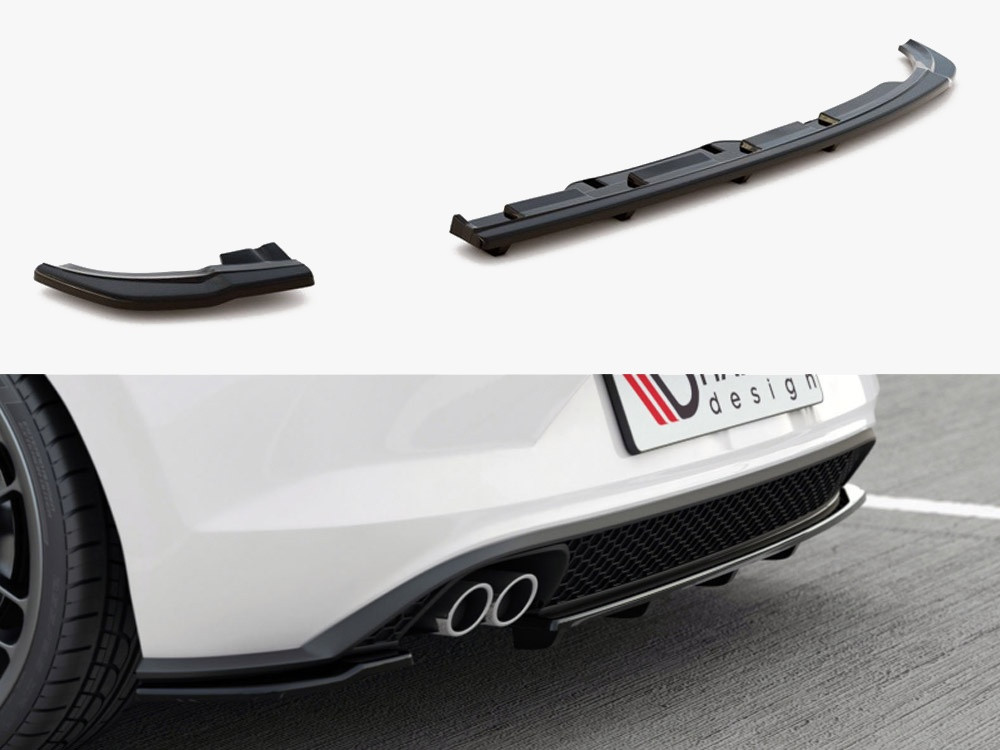 Maxton Rear Splitter (Vertical Bars) Volkswagen Polo GTI / R-Line Mk6 Maxton Rear Splitter (Vertical Bars) Volkswagen Polo GTI / R-Line Mk6