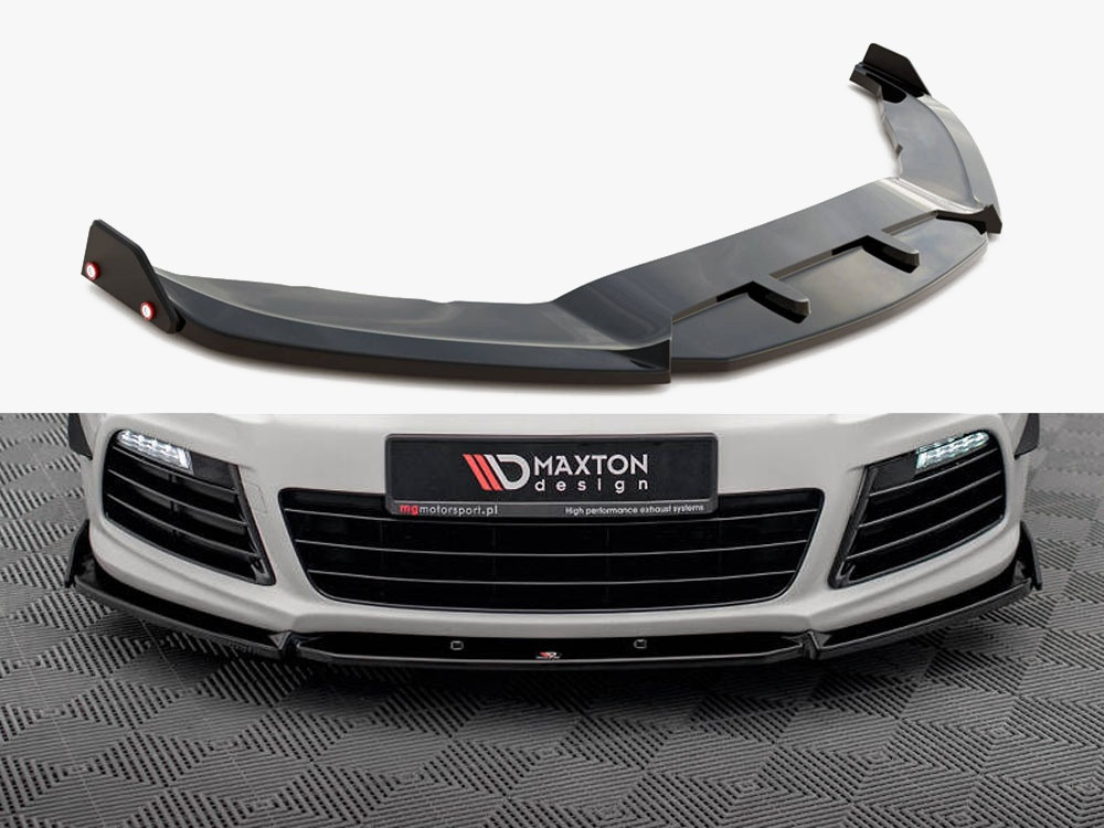 Maxton Front Splitter V.3 + Flaps Volkswagen Scirocco R Mk3