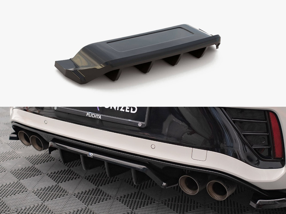 Maxton Rear Splitter (Vertical Bars) Volkswagen T-Roc R / R-Line Mk1 Facelift