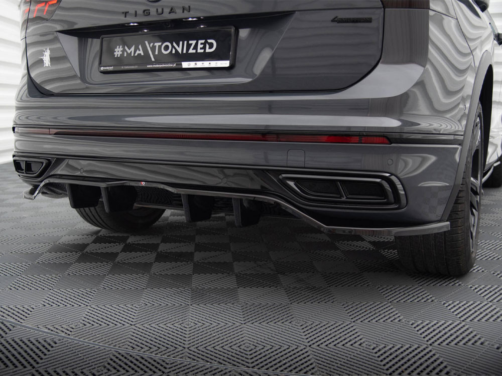 Maxton Rear Splitter (Vertical Bars) Volkswagen Tiguan R-Line Mk2 Facelift Maxton Rear Splitter (Vertical Bars) Volkswagen Tiguan R-Line Mk2 Facelift