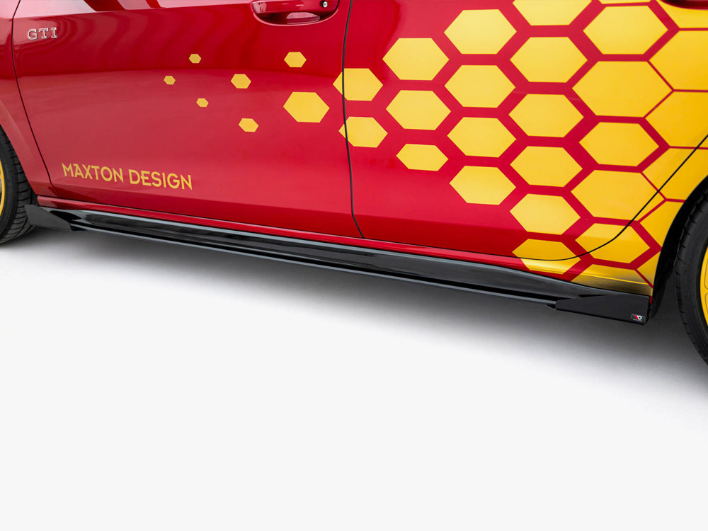 Maxton Street PRO Side Skirts Diffusers + Flaps Volkswagen Golf GTI Clubsport Mk8 Facelift
